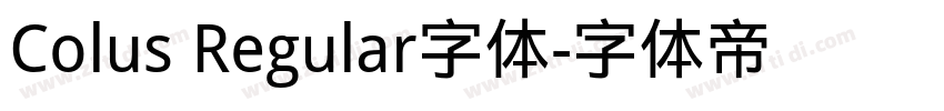 Colus Regular字体字体转换